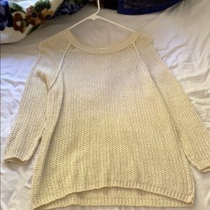 Forever 21 long cream colored sweater